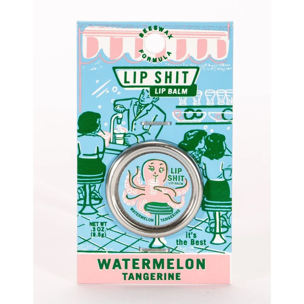 Lip Shit Lip Balm Watermelon Tangerine Beeswax Formula by Blue Q